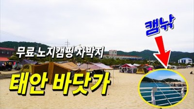 충청권 태안 만리포 바닷가 해수욕장 캠핑 캠낚성지! 서해안 무료노지 차박 캠핑